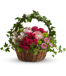 Romantic Basket from Maplehurst Florist, local flower shop in Essex Junction